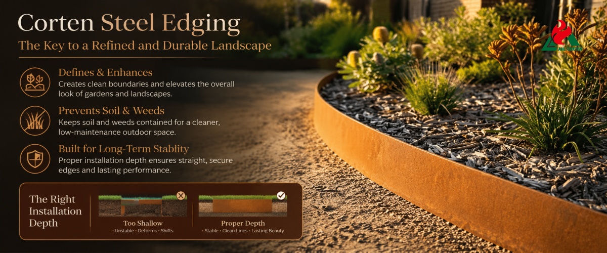 weathering steel edging